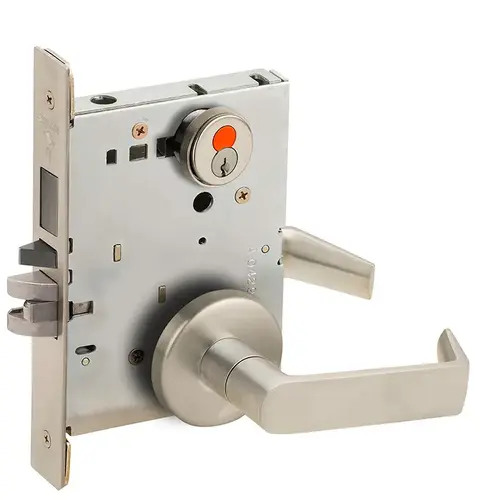 Mortise Lock Satin Nickel Plated Clear Coated