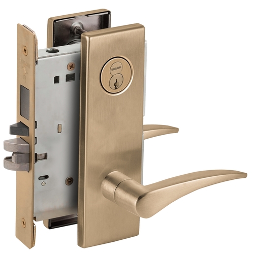 Mortise Lock Satin Brass Blackened Satin Relieved Clear Coated