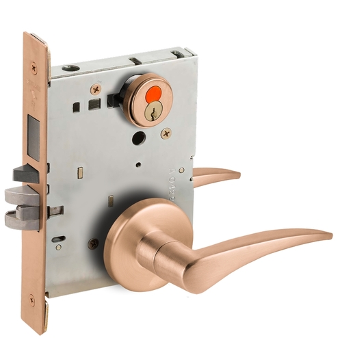 Mortise Lock Satin Bronze Clear Coated