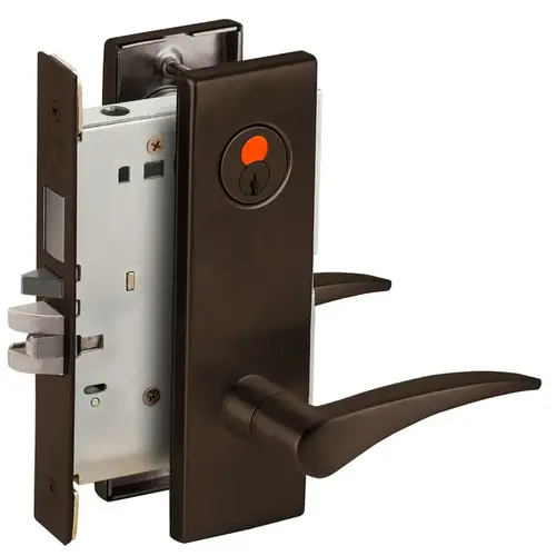 Mortise Lock Dark Oxidized Satin Bronze Oil Rubbed