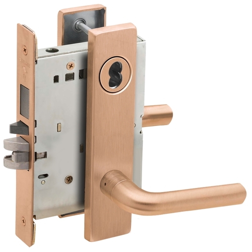 Mortise Lock Satin Bronze Clear Coated