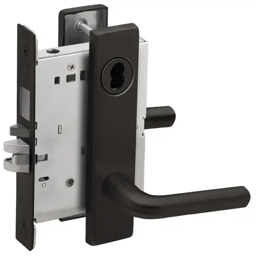 Mortise Lock Flat Black Coated