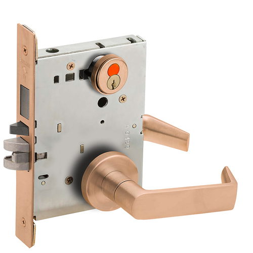 Mortise Lock Satin Bronze Clear Coated