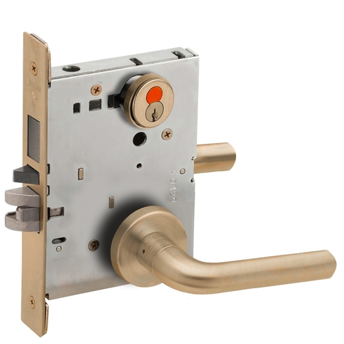 Mortise Lock Satin Brass Blackened Satin Relieved Clear Coated