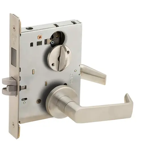 Mortise Lock Satin Nickel Plated Clear Coated