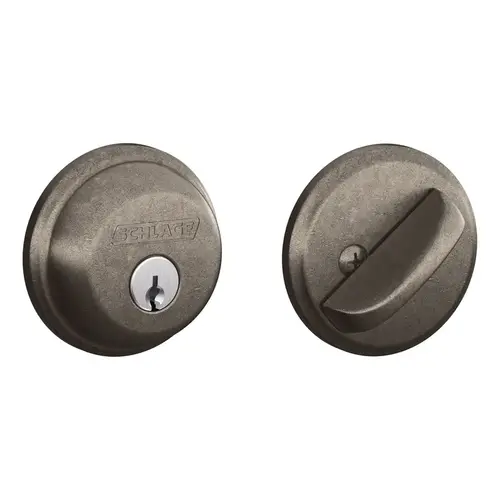 Grade 1 Single Cylinder Deadbolt, Conventional Cylinder, Dual Option Latch, Round Corner Strike with Reinforcer, Keyed Different, Nickel Plated Blackened Relieved Clear Coated Nickel Plated Blackened Relieved Clear Coated