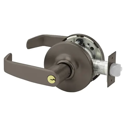 Grade 1 Entrance or Office Cylindrical Lock, L Lever, Conventional Cylinder, Oil Rubbed Bronze Finish, Not Handed Oil Rubbed Bronze