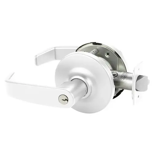 23-10XG71 GL WSP Electrified Cylindrical Lock White Suede Powder Coat