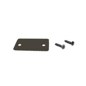 Black Powder Coat End Cap with Screws for Shallow U-Channel