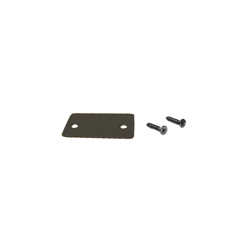 Black Powder Coat End Cap with Screws for Shallow U-Channel