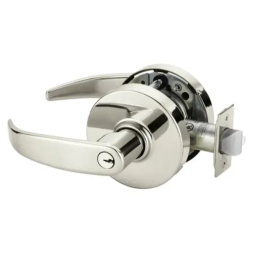 2570-10XG71 LP 14 Electrified Cylindrical Lock Bright Nickel Plated Clear Coated