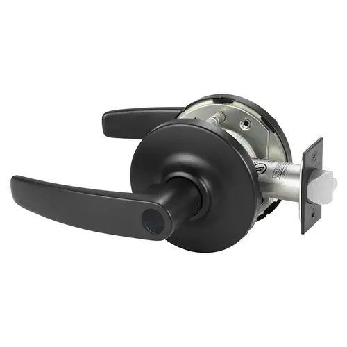 Grade 1 Store or Storeroom Cylindrical Lock, B Lever, Less Cylinder, Black Suede Powder Coat Finish, Not Handed Black Suede Powder Coat