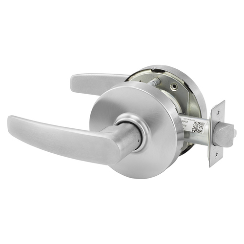 Grade 1 Passage Cylindrical Lock, B Lever, Non-Keyed, Satin Chrome Finish, Not Handed Satin Chrome