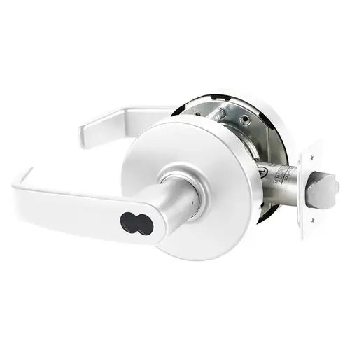 Grade 1 Store or Storeroom Cylindrical Lock, L Lever, SFIC Prep Disposable Core, White Suede Powder Coat Finish, Not Handed White Suede Powder Coat