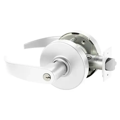 LC-10XG71 LP WSP Electrified Cylindrical Lock White Suede Powder Coat