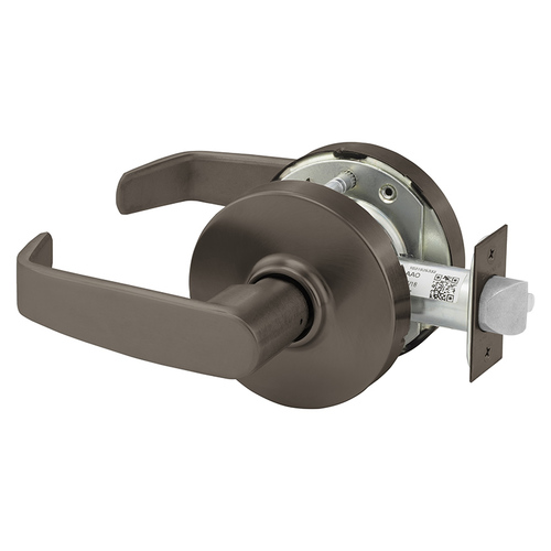 Grade 1 Passage Cylindrical Lock, L Lever, Non-Keyed, Oil Rubbed Bronze Finish, Not Handed Oil Rubbed Bronze