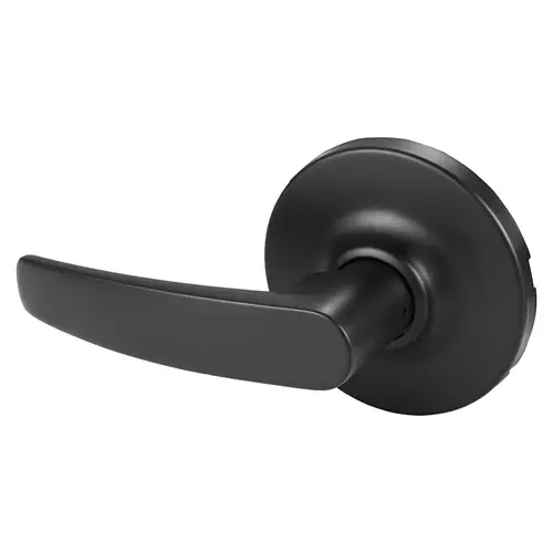 Grade 1 Single Lever Pull Cylindrical Lock, B Lever, Non-Keyed, Black Suede Powder Coat Finish, Not Handed Black Suede Powder Coat