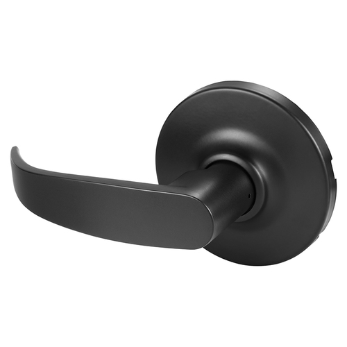 Grade 1 Double Lever Pull Cylindrical Lock, P Lever, Non-Keyed, Black Suede Powder Coat Finish, Not Handed Black Suede Powder Coat