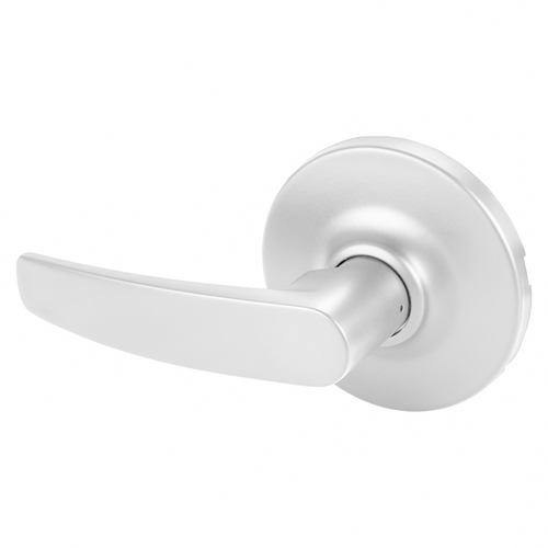 Grade 1 Classroom Security Apartment Exit Privacy Cylindrical Lock, B Lever, Non-Keyed, White Suede Powder Coat Finish, Not Handed White Suede Powder Coat