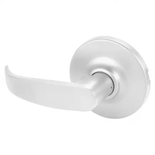 Grade 1 Single Lever Pull Cylindrical Lock, P Lever, Non-Keyed, White Suede Powder Coat Finish, Not Handed White Suede Powder Coat