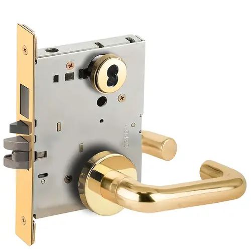 Lock Mortise Lock Bright Brass