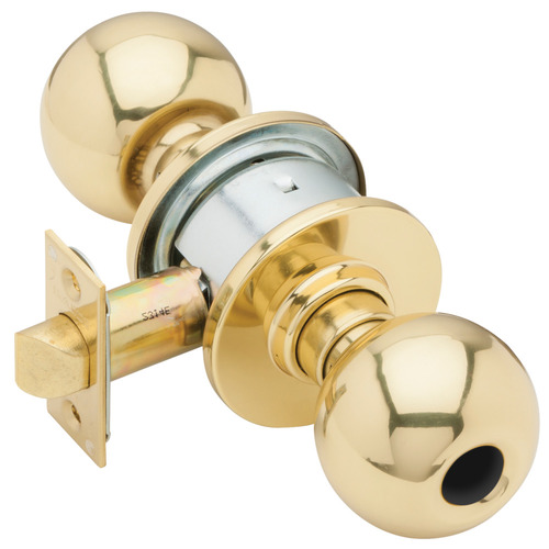 A Series Communicating with Blank Plate Orbit Lock Less Cylinder with 11096 Latch 10001 Strike Bright Brass Finish