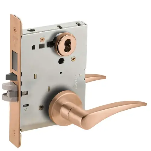 Lock Mortise Lock Satin Bronze Clear Coated