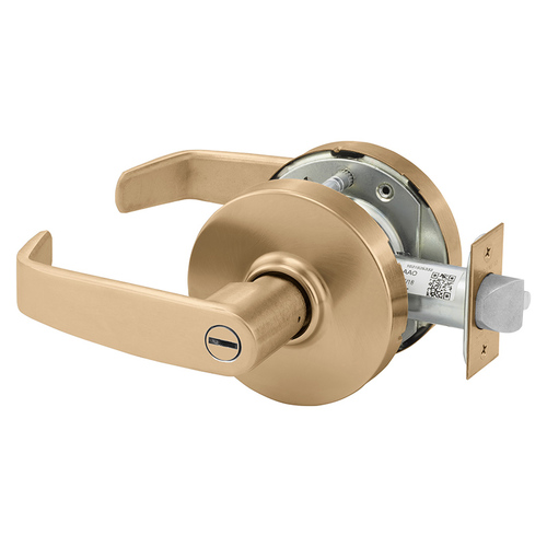 10X-Line Privacy L Lever, 2-3/4" Backset, Grade 1, ANSI Strike, 612/US10 Satin Bronze