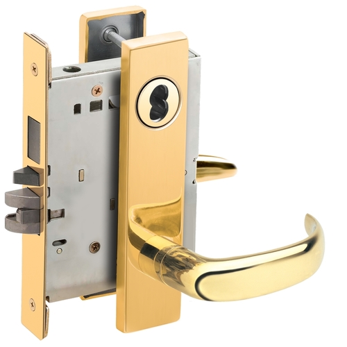 Lock Mortise Lock Bright Brass