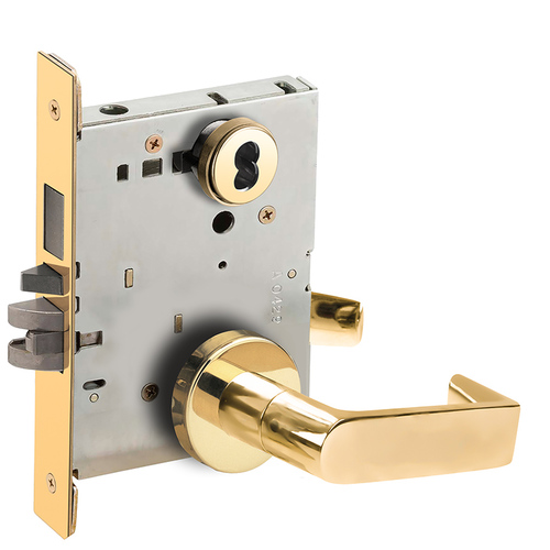 Mortise Lock Bright Brass