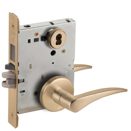 Lock Mortise Lock Satin Brass Blackened Satin Relieved Clear Coated