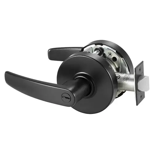 10X-Line Privacy B Lever, 2-3/4" Backset, Grade 1, ANSI Strike, BSP Black Suede Powder