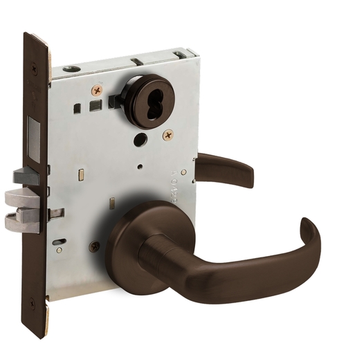 Lock Mortise Lock Dark Oxidized Satin Bronze Oil Rubbed