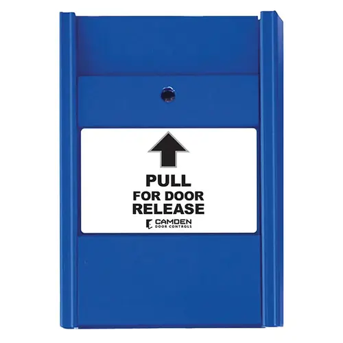 Blue Pull Station 1 SPST N/C Universal w/ 5 Labels Applied