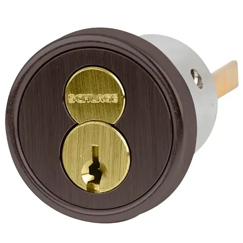 Conventional Rim Cylinder F Keyway with Convertible Tailpiece Oil Rubbed Bronze Finish