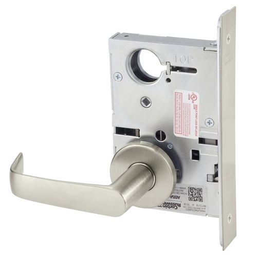 Mortise Lock Satin Nickel Plated Clear Coated