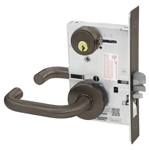 Mortise Lock Satin Nickel Plated Clear Coated