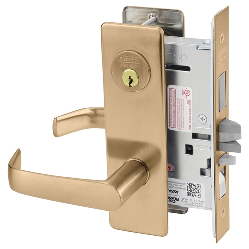 Mortise Lock Satin Bronze Clear Coated