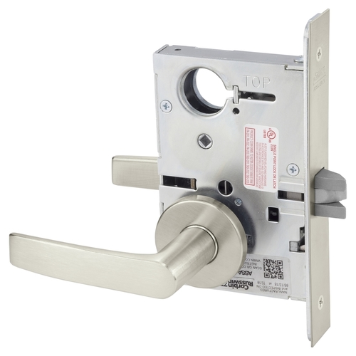 Mortise Lock Satin Nickel Plated Clear Coated