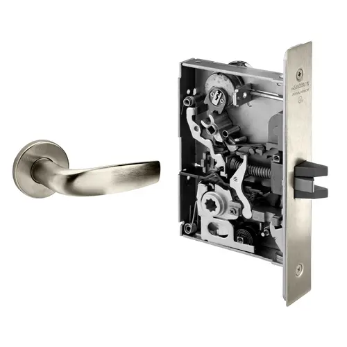 Mortise Lock Bright Nickel Plated Clear Coated