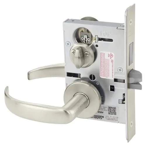 Mortise Lock Satin Nickel Plated Clear Coated