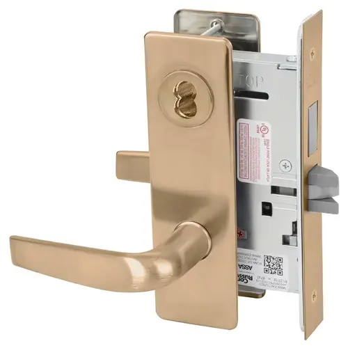 Mortise Lock Satin Bronze Clear Coated