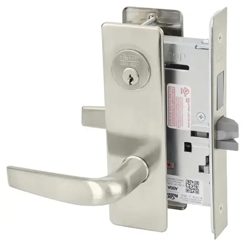 Mortise Lock Satin Nickel Plated Clear Coated