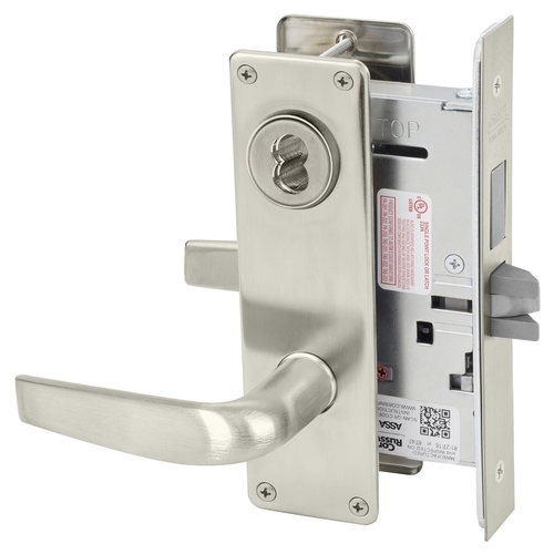 Mortise Lock Satin Nickel Plated Clear Coated