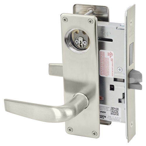 Mortise Lock Satin Nickel Plated Clear Coated