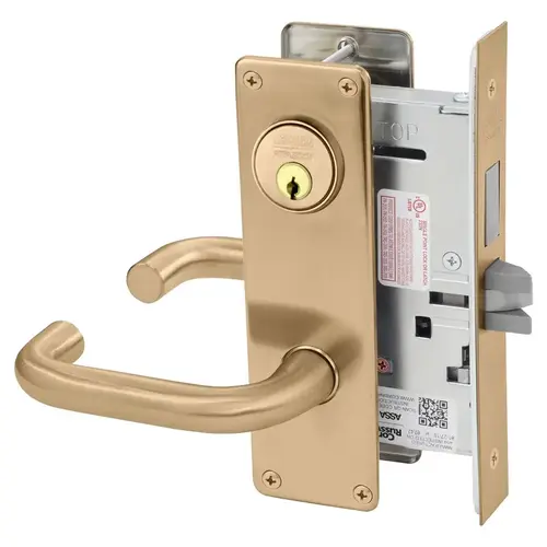 Mortise Lock Satin Bronze Clear Coated