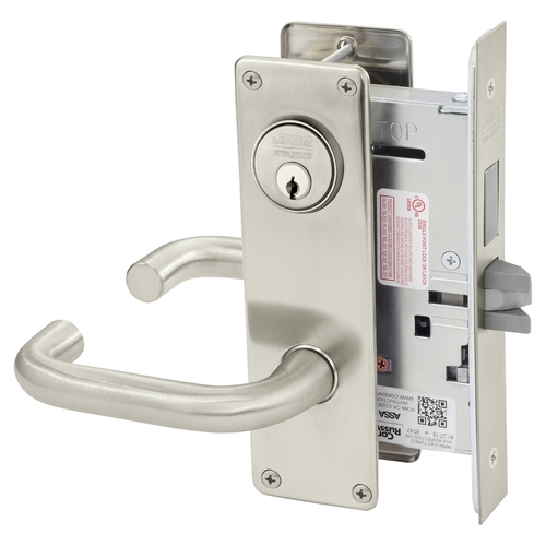 Mortise Lock Satin Nickel Plated Clear Coated