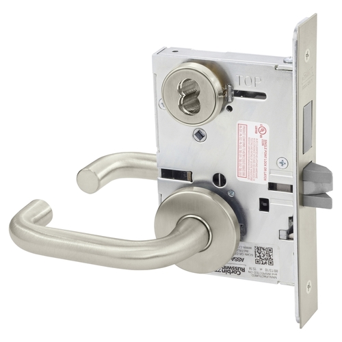 Mortise Lock Satin Nickel Plated Clear Coated