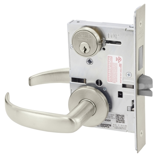 Mortise Lock Satin Nickel Plated Clear Coated