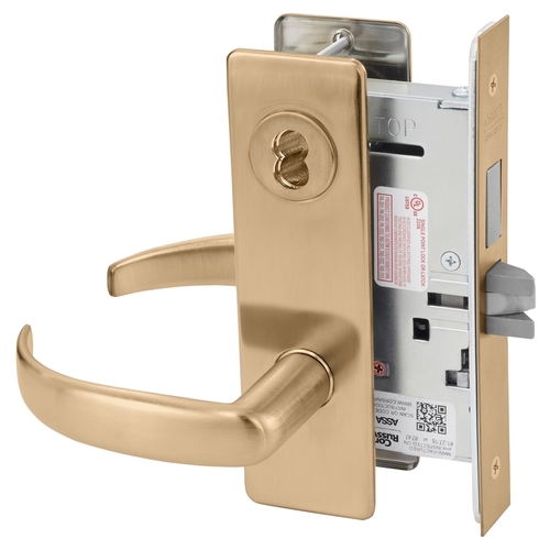 Mortise Lock Satin Bronze Clear Coated